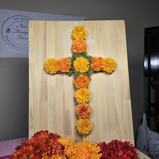 Day of the Dead Cempasúchil Cross | Cruz para Ofrenda