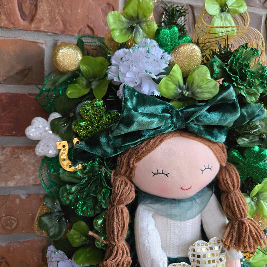 St. Patrick's Day Swag, Irish Wreath, Shamrock, Lucky Clover Wreath