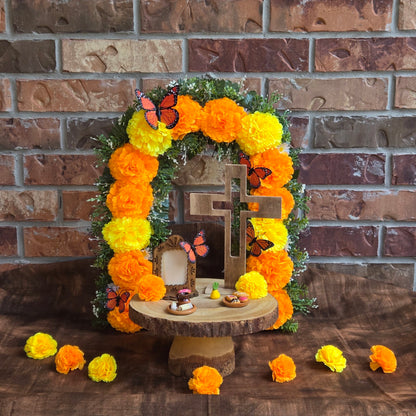 Marigold Arch -Small | Día de los Muertos Arco | Arco para Ofrenda