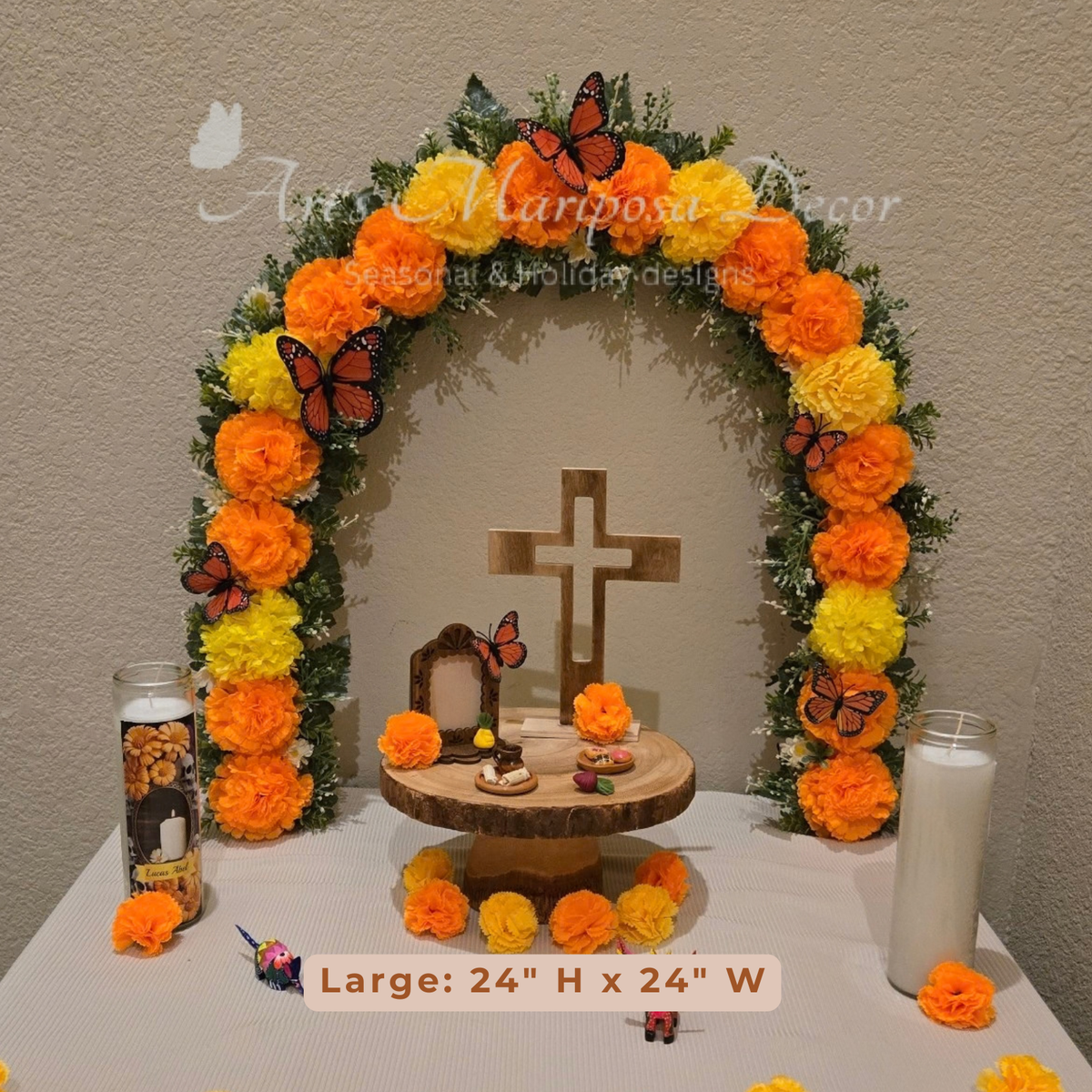 Marigold Arch - Large | Arco de Cempasúchil para Ofrenda | Día de los Muertos