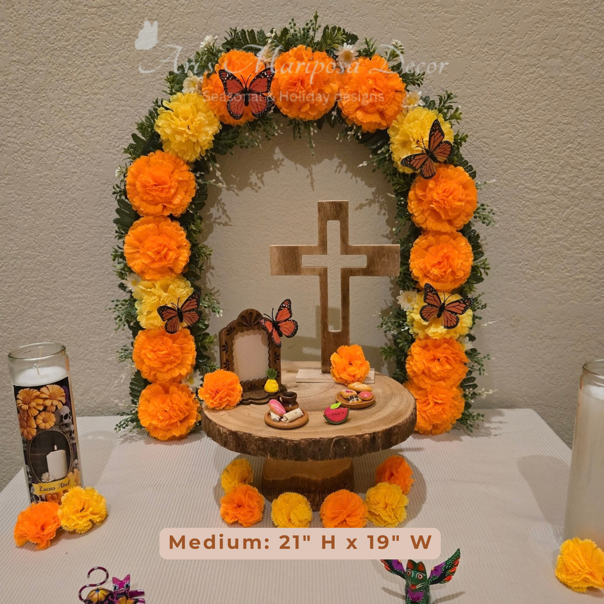 Marigold Arch - Medium | Arco de cempasúchil para altar de muertos