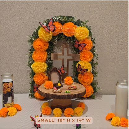 Marigold Arch -Small | Día de los Muertos Arco | Arco para Ofrenda
