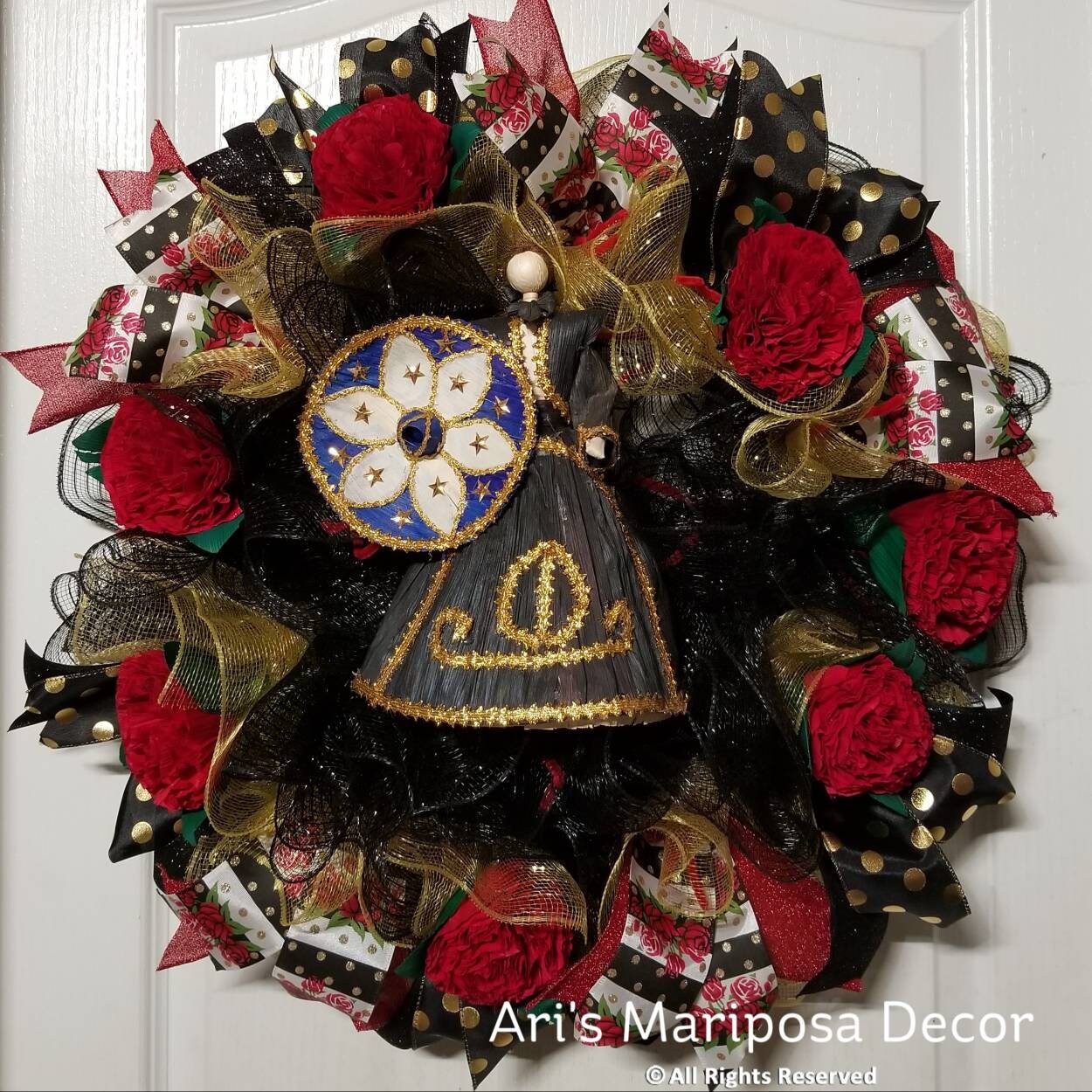 Folklorico Mariachi Wreath | Mexican Folk Art | Artisan Gift